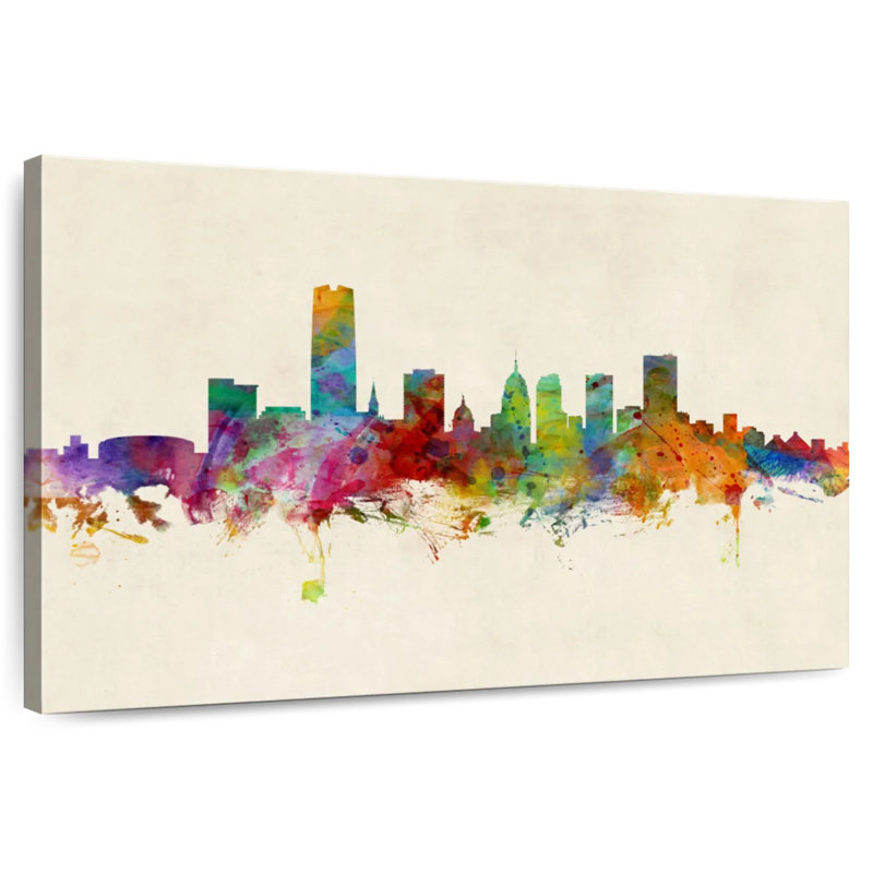 Oklahoma City Skyline III, H 8 po x l 12 po