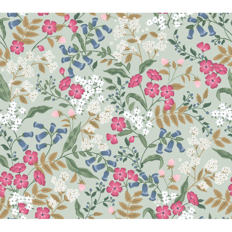 Papier peint adhésif Sweetbrier Blush, Vert