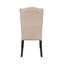 Ensemble de 2 chaises de salle à manger rembourrées en lin avec dossier capitonné et confort rembourré, parfait pour un repas élégant