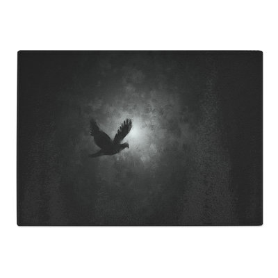 Tempered Glass Flying Dove Bird Chopping Board