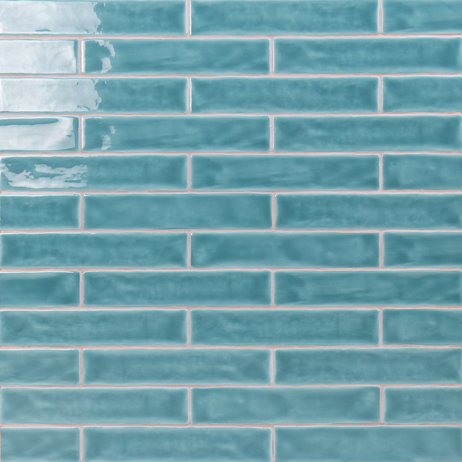 Brookline Polished 2" x 10" Ceramic Brick Look Subway Wall Tile (5.38 sq. ft./ box), Turquoise