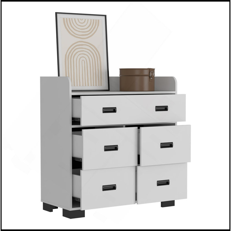 Commode Waporan, chambre à coucher, Blanc