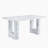 64.5 x 35.4 Inch Stylish Marble Textured Dining Table, Perfectly Blending Simplicity And Transparency. Made of MDF Material