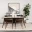 Dey Solid Wood Slat Back Arm Chair in Dark Brown