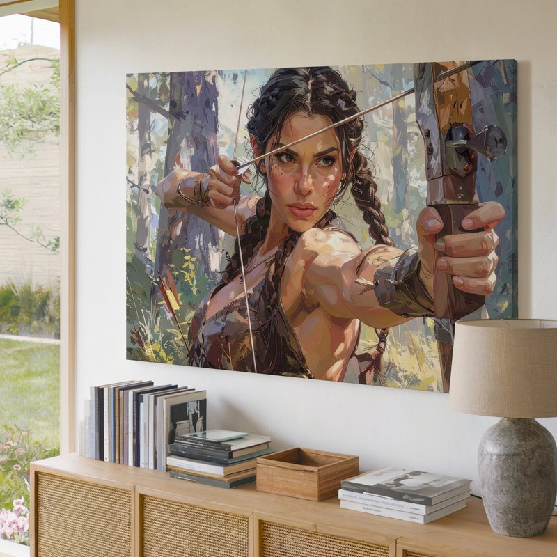 Art mural Wildress Huntress, H 11 po x l 14 po