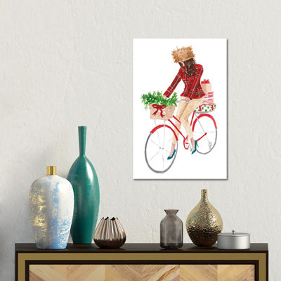 Holiday Bike 1 Piece Wall Art on Canvas