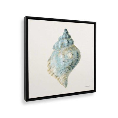 Blue Conch Shell On Canvas