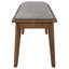Meneses Upholstered Dining Bench Grey and Natural Walnut