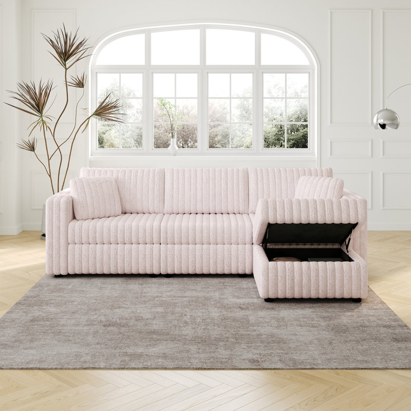 Canapé modulaire confortable et élégant, Rose, Réversible