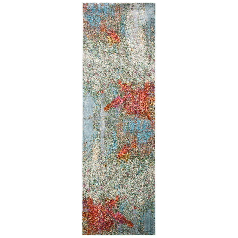 Tapis abstrait Marques Performance, Tapis de couloir 2 pi 2 po x 7 pi