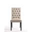 Ensemble de 2 chaises d'appoint Morland en lin brun clair et finition noire rétro