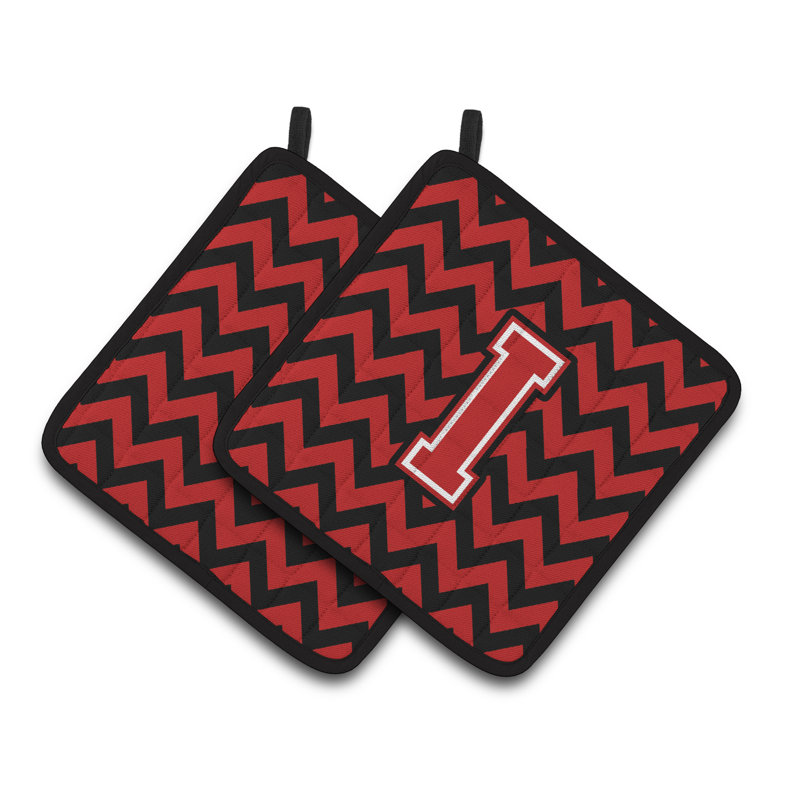Poignée à chevrons, I, Noir / rouge