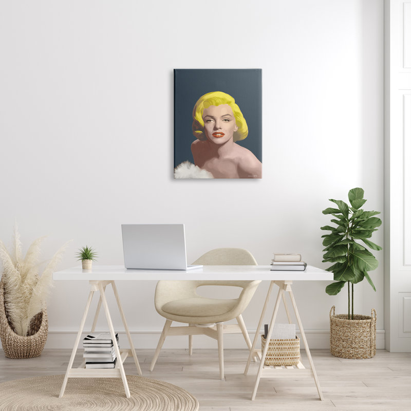 «Blond pop», art mural rétro sur toile XXL par Chris Consani, H 30 po x l 24 po, Toile tendue