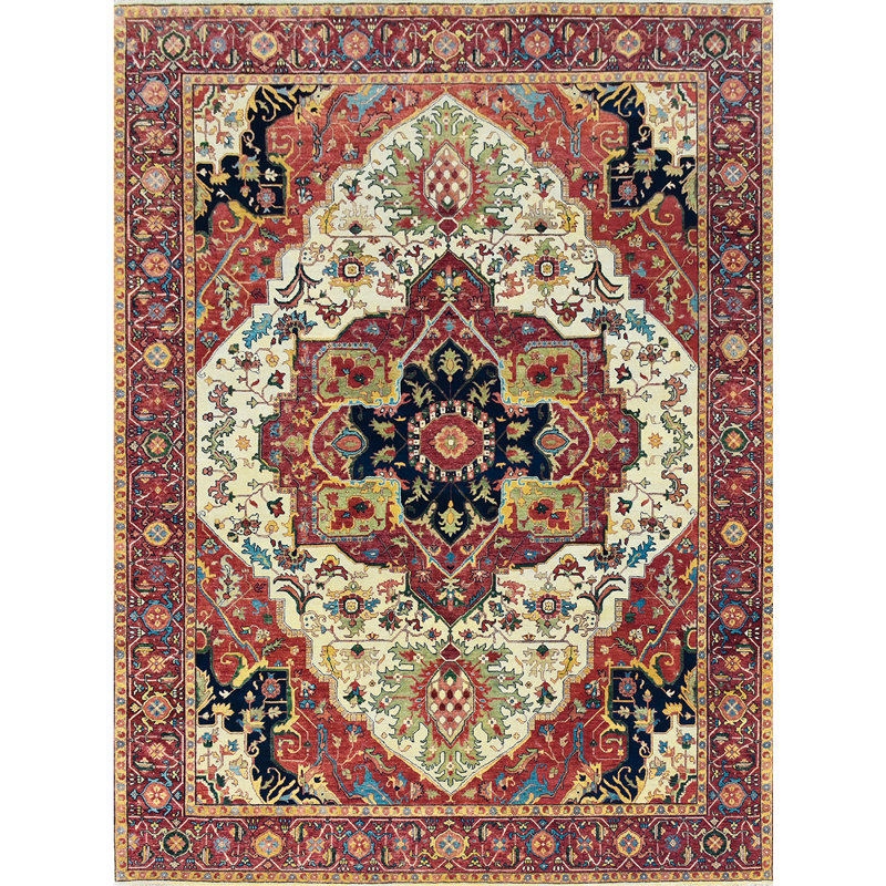 Elegant Wool Oriental Area Rug, Rectangle 8' x 10'
