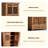 Modern Brown Solid Wood China Cabinet
