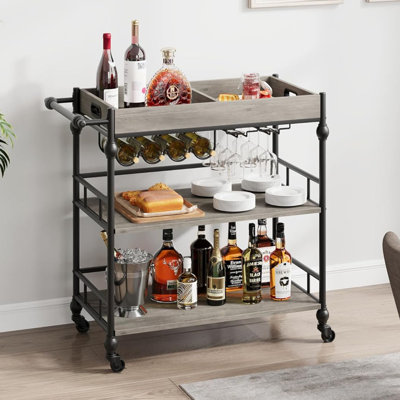Landaff Metal Bar Cart
