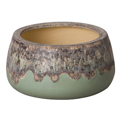 Jardinière peu profonde / spa bleu, 9 x 5 po