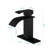 Waterfall Spout Matte Black Bathroom Sink Tap, Single Handle For Convenient Water Adjustment, Stainless Steel Manufactured Faucet With Design, Precise Control, Construction-121627907