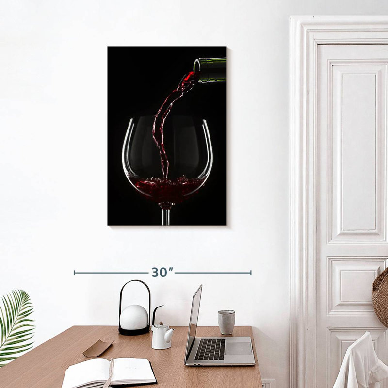 Yarlin A Glass Of Wine, 30" H x 20" W