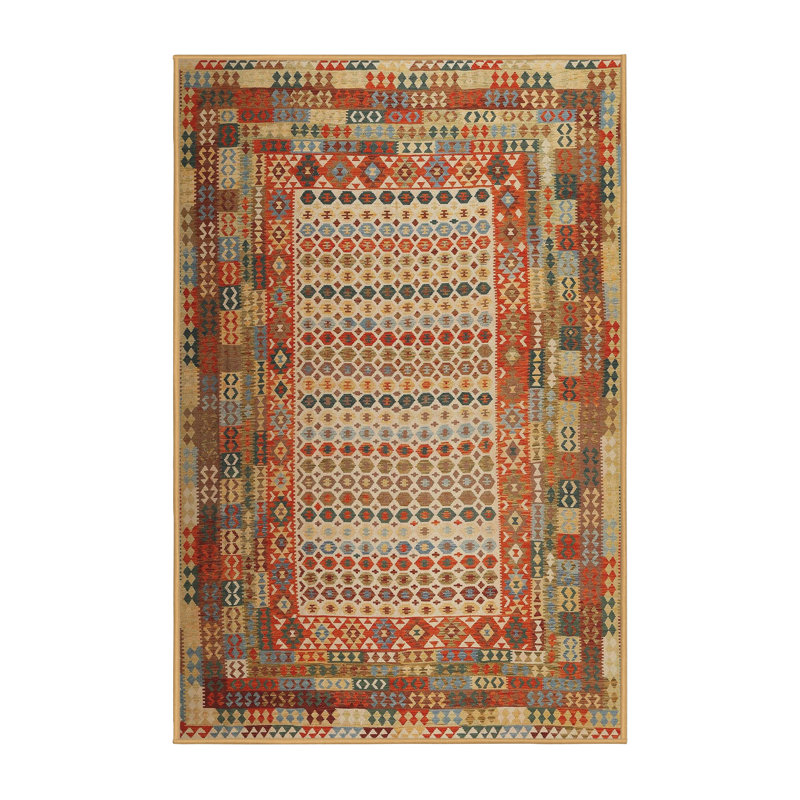 Tapis brun/beige contemporain, Rectangle 5 pi x 8 pi