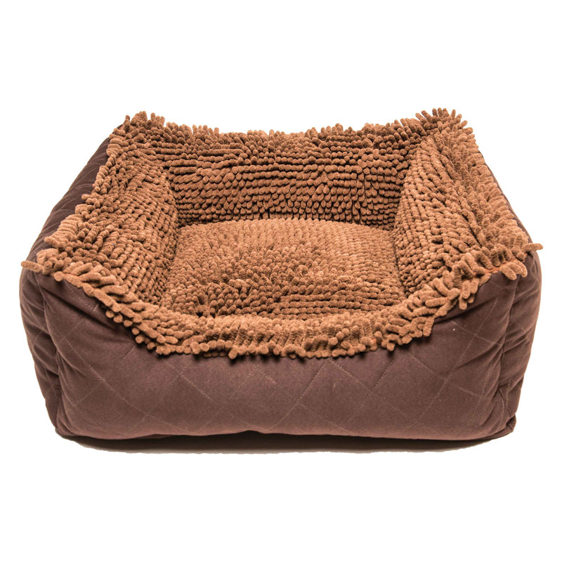 Polyester Pet Bed, 20"W x 22" D x 8" H, Small, Brown