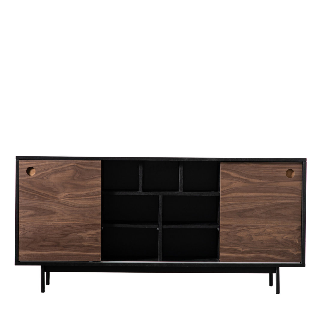 160 Cm Wide Walnut Solid Wood Sideboard