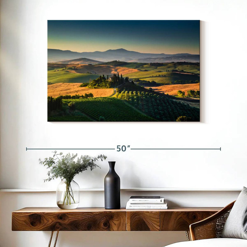 Collines et vallées de Nicci, Toscane, H 26 po x l 39 po