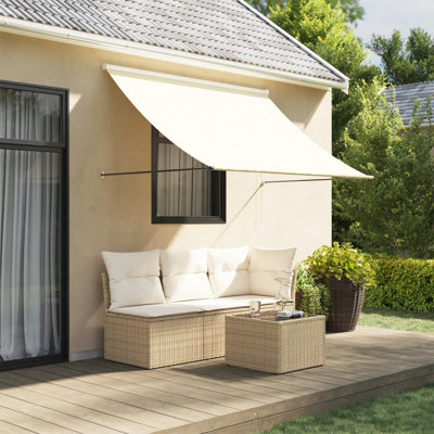 Latitude Run Polyester Cover Retractable Patio Awning