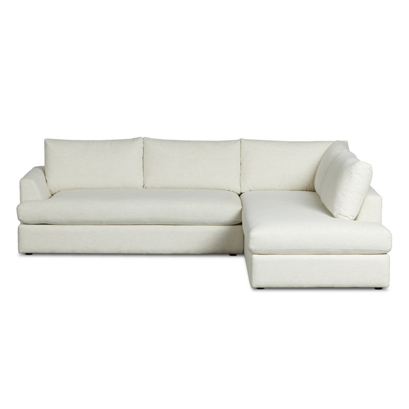 Lucien 2PC RAF Sectional-Crypton Nomad Snow, Right Hand Facing