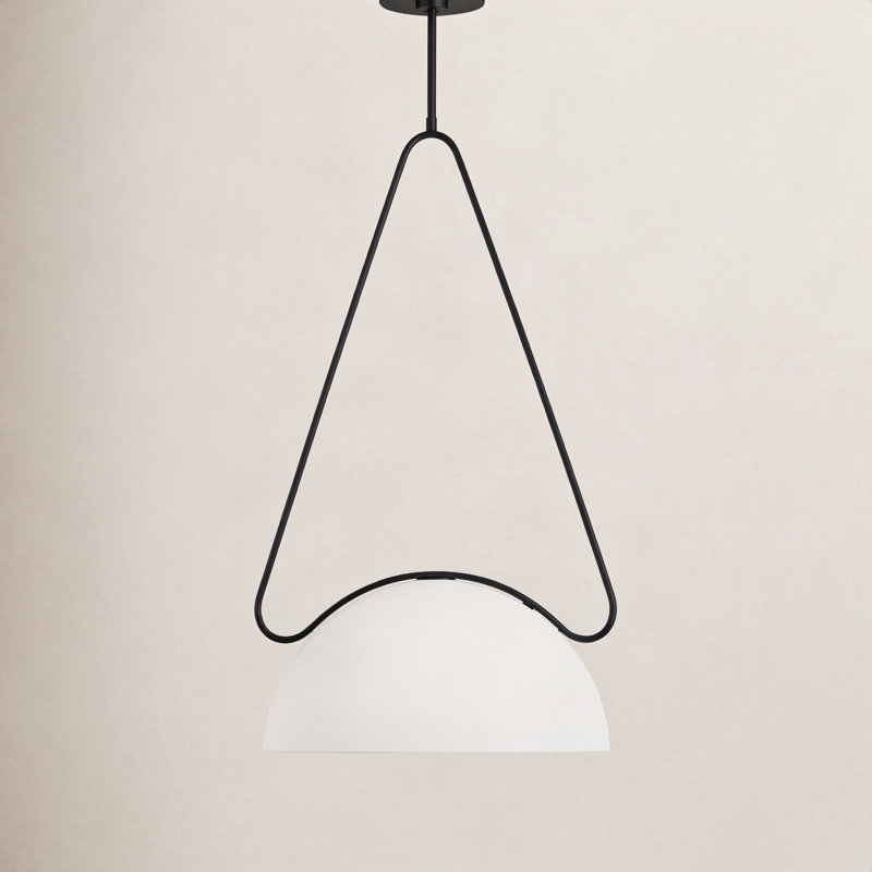 Romaine 1 - Light Matte Black Pendant, 28.25" H x 15" W x15.75" D