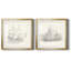 Esquisse de bateau antique ix Esquisse de bateau antique ix - ensemble de 2 reproductions de dessins encadrés-1287306912-1287306915-1279324703