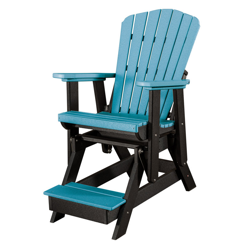 Chaise en plastique Haven, Noir, Bleu Aruba