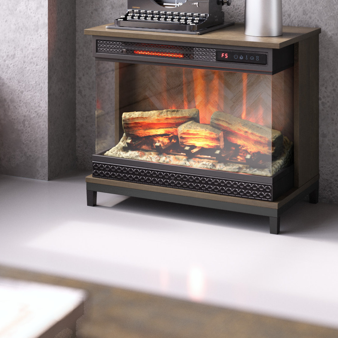 Etta Avenue™ Levon 25.38'' W Electric Fireplace u0026 Reviews | Wayfair
