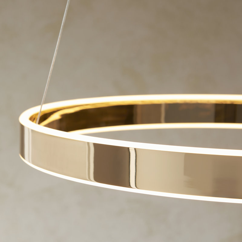 Delia Ring Pendant finished in French Gold