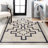 Edmonia Minimalist Medallion Machine-Washable Ivory/Dark Gray Rug-1782494456