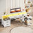 Sholpan LED L-Shaped Desk with Cabinet with Power Outlets-1852004190-1831091176