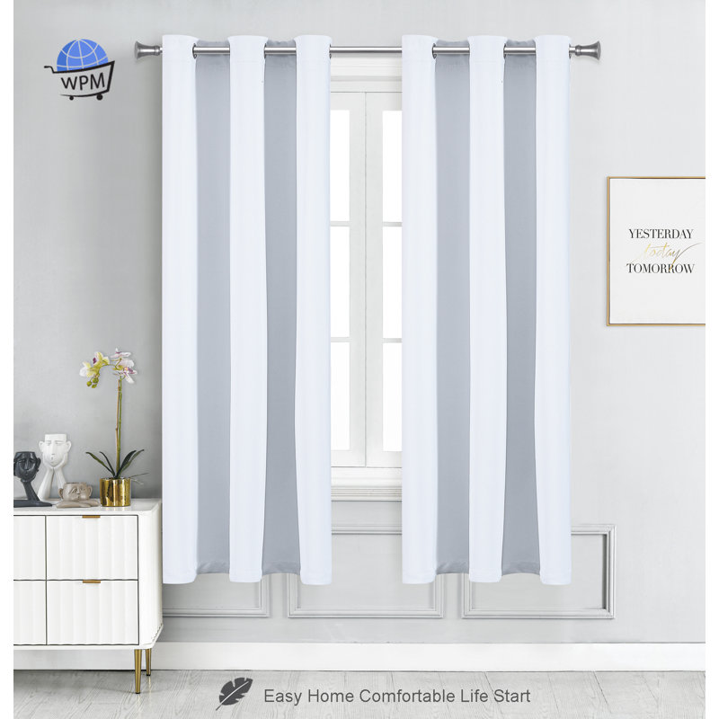 Blackout Drapes Curtains / Drapes Pair, 42" W x 63" L, Navy 