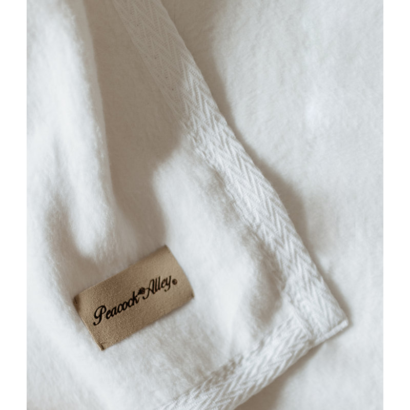Signature All Seasons 100% Cotton Blanket, King/Cal King, White