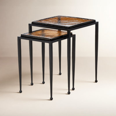 Damiana Glass Top Nesting Tables