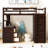 Twin Size Loft Bed With Drawers,Desk,And Wardrobe-Espresso-1092697841-1092697842