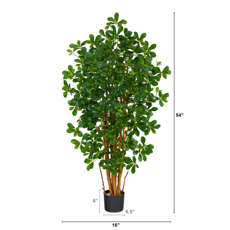 Olive artificielle en pot, H 54 po x l 16 po x P 16 po