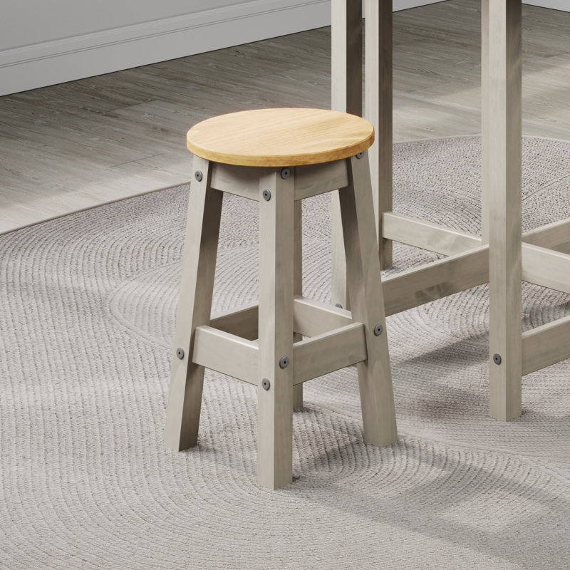 Starr Solid Wood Counter Stool, Grey