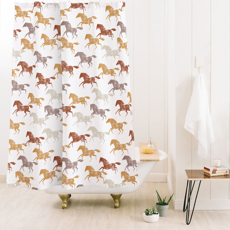 Rideau de douche Little Arrow Design Co, Brun/blanc/gris