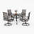 Leonard 4 - Person Patio Dining Set Umbrella Hole Included Square Table