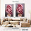 «Pink Floral Lady», reproduction sur toile-1805283037