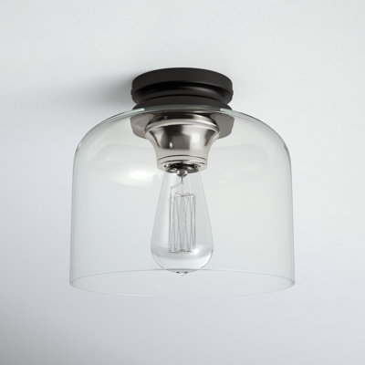Piedmont Single Light Glass Flush Mount