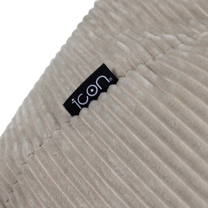 icon Dalton Corduroy XL Recliner Bean Bag, Teal, Beige
