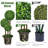 UV Resistant Artificial Boxwood Triple Ball Topiary-1957070674-1957070673
