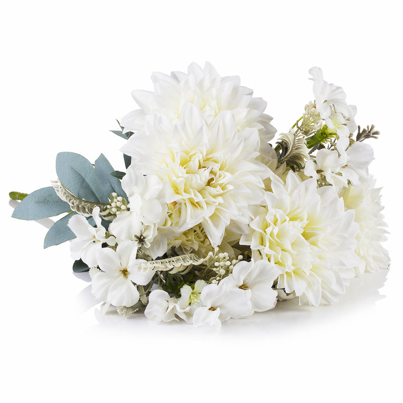 Faux Silk Dahlia Arrangement, Cream