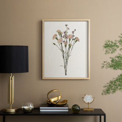 «Organic Floral I», reproduction encadrée - bois massif